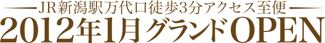 JR新潟駅万代口徒歩3分アクセス至便 2012年1月グランドOPEN